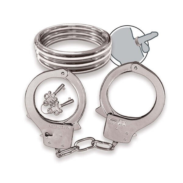 Dominant Submissive Collection Cockring & Handcuffs - Image 3