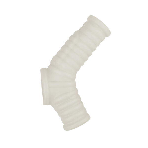 Vibrating Ribbed Sleeve White - Image 2