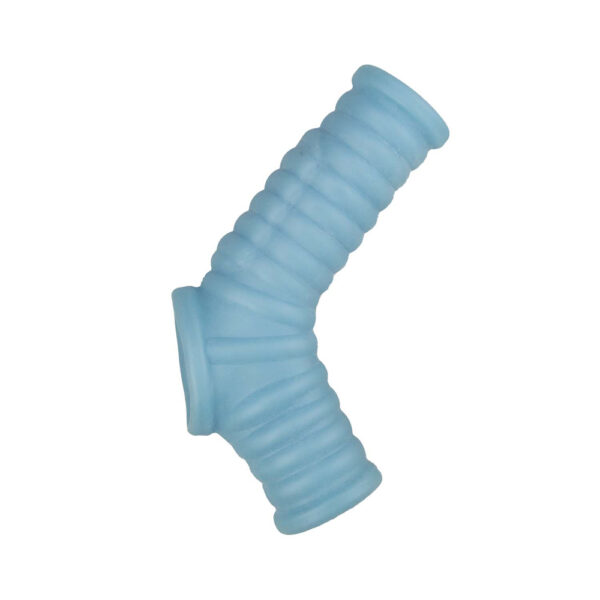 Vibrating Ribbed Sleeve Blue - Image 2