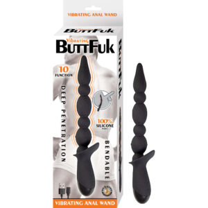 Vibrating Buttfuk Vibrating Anal Wand Black