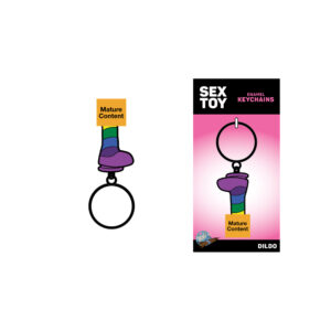 Rainbow Dildo Keychain