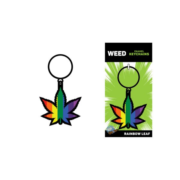 Leaf: Rainbow Keychain