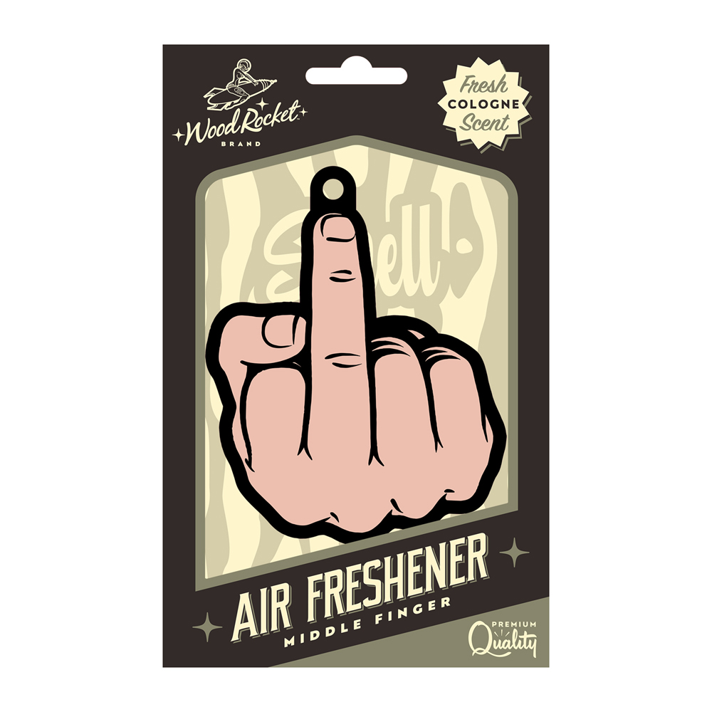 Middle Finger: Peach Air Freshener 1 Middle Finger: Peach Air Freshener