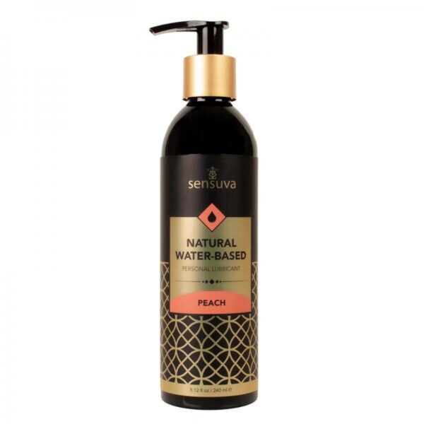Natural Water-Based Personal Lubricant Peach 8 oz. Bottle