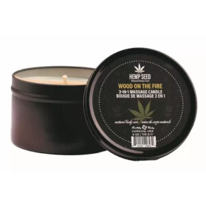 Hemp Seed 3-In-1 Holiday Candle Wood On The Fire 6 oz.