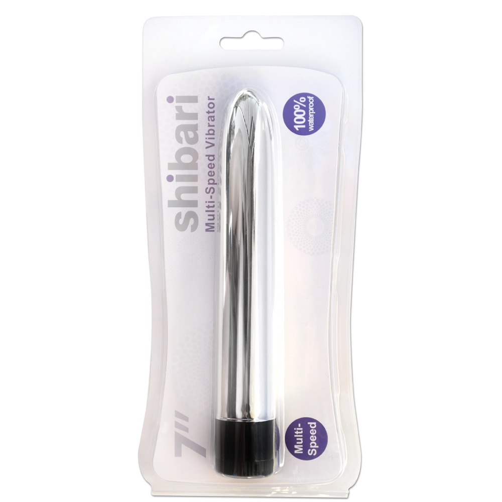 Shibari 7" Multi-Speed Vibrator Silver 1 Shibari 7" Multi-Speed Vibrator Silver