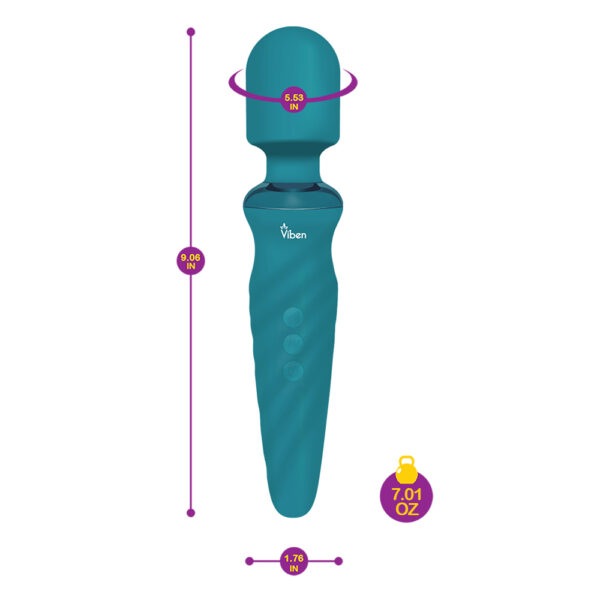 Viben Fierce Wand Massager Ocean - Image 3