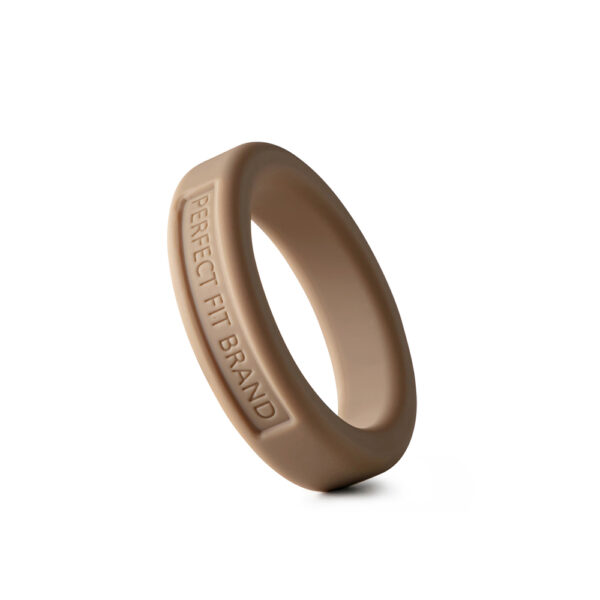 Classic 1.4" (36 mm) Silicone Med. Stretch Penis Ring Skintone 4 - Image 2