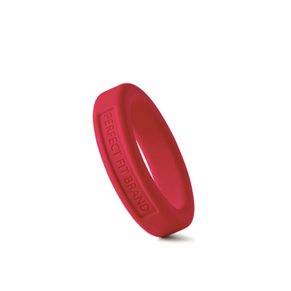 Classic 1.4" (36 mm) Silicone Med. Stretch Penis Ring Red - Image 2