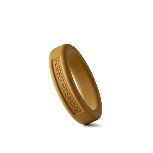 Classic 1.4" (36 mm) Silicone Med. Stretch Penis Ring Gold - Image 2