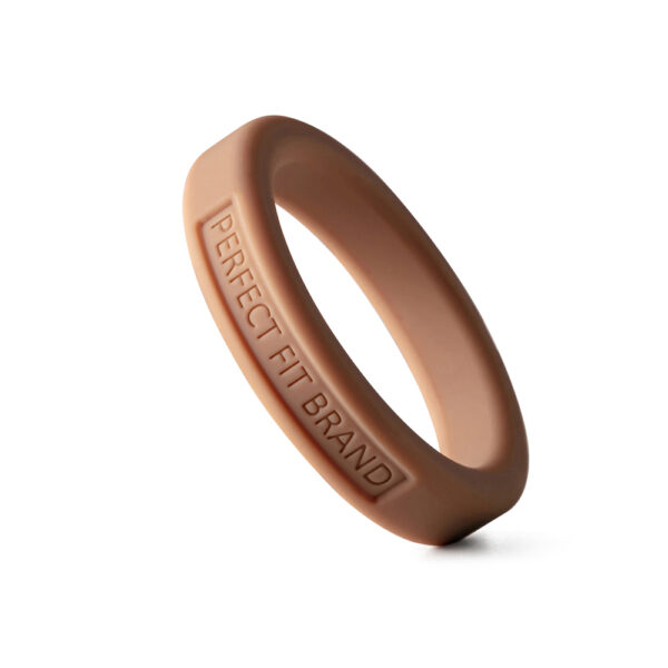 Classic 1.75" (44 mm) Silicone Med. Stretch Penis Ring Skintone 3 - Image 2
