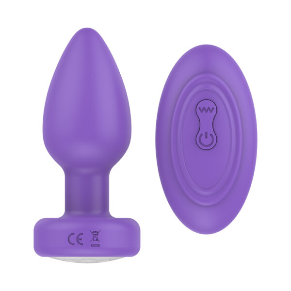 Pr17: Vibrating Plug W/ Remote Purple - Image 2