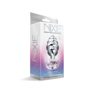 Nixie Ribbed Stainless Steel Butt Plug Honey Dipper Large