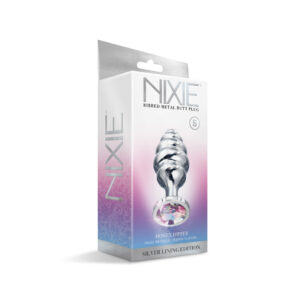 Nixie Ribbed Metal Butt Plug Honey Dipper Small