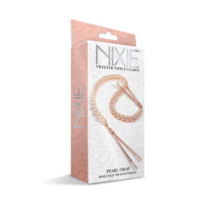 Nixie Adjustable Tweezer Clips With Pearls Rose Gold