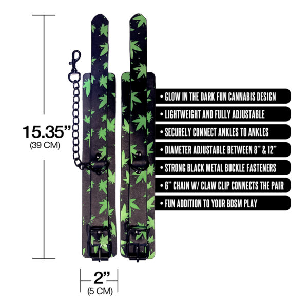 Stoner Vibes Chronic Collection Glow In The Dark Ankle Cuffs - Image 3