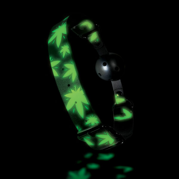 Stoner Vibes Chronic Collection Glow In The Dark Breathable Ball Gag - Image 2