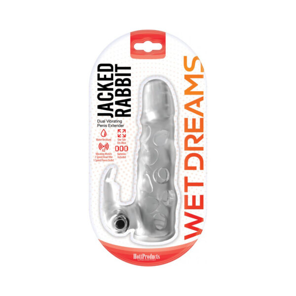 Wet Dreams Jacked Rabbit Extension Sleeve With Power Bullet Rabbit And Head Barrel Vibe