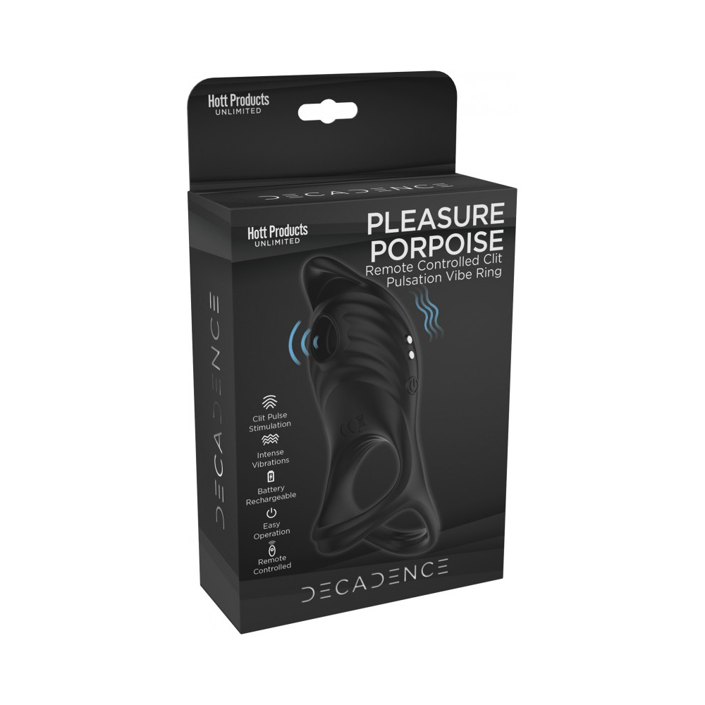Decadence Pleasure Porpoise Cock Ring/Clit Stimulator W Remote Control 1 Decadence Pleasure Porpoise Cock Ring/Clit Stimulator W Remote Control