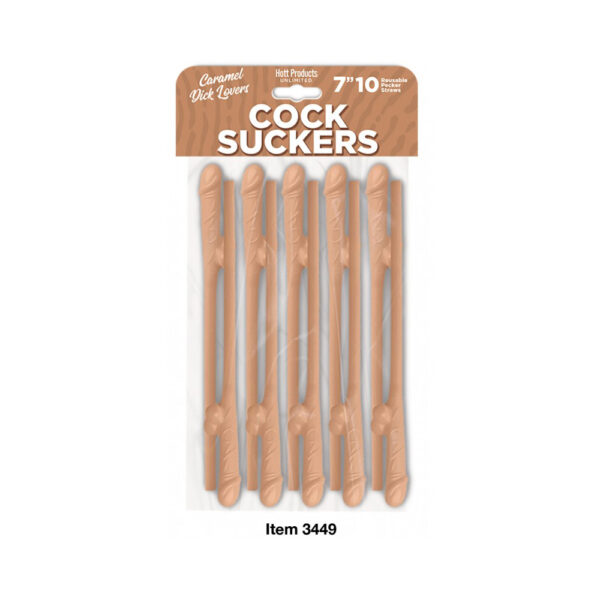 Cock Suckers Pecker Straws Caramel Lovers 10Pk