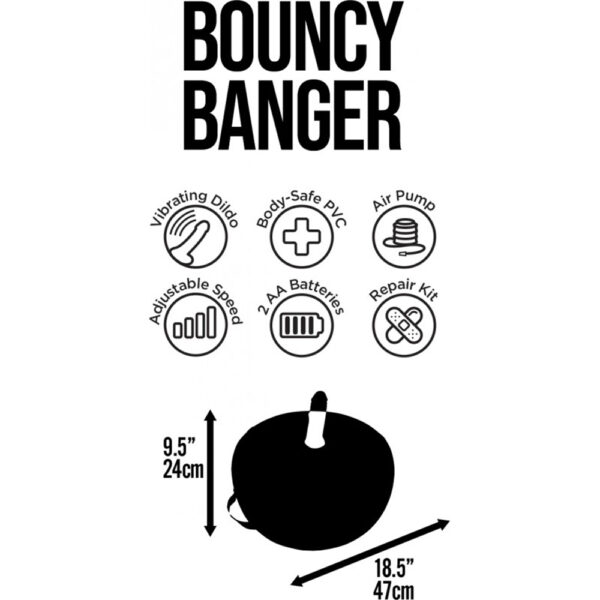 Bouncy Banger Inflatable Cushion With Wire Controller Vibe Dildo - Image 3