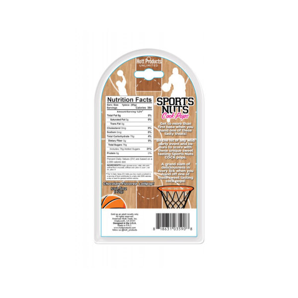 Sports Nuts Cock Pop Basketballs Chocolate - Image 2