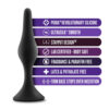 Anal Adventures Platinum Silicone Beginner Plug Medium Black - Image 3