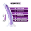 Neo Elite Glow In The Dark Light 7" Silicone Dual Density Dildo Neon Purple - Image 3