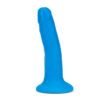 Neo Elite 6'' Silicone Dual Density Cock Neon Blue - Image 2