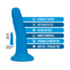 Neo Elite 6'' Silicone Dual Density Cock Neon Blue - Image 3