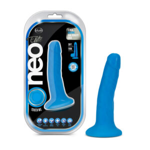 Neo Elite 6'' Silicone Dual Density Cock Neon Blue