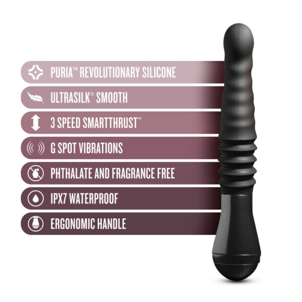 Temptasia Lazarus Thrusting Dildo Black - Image 2