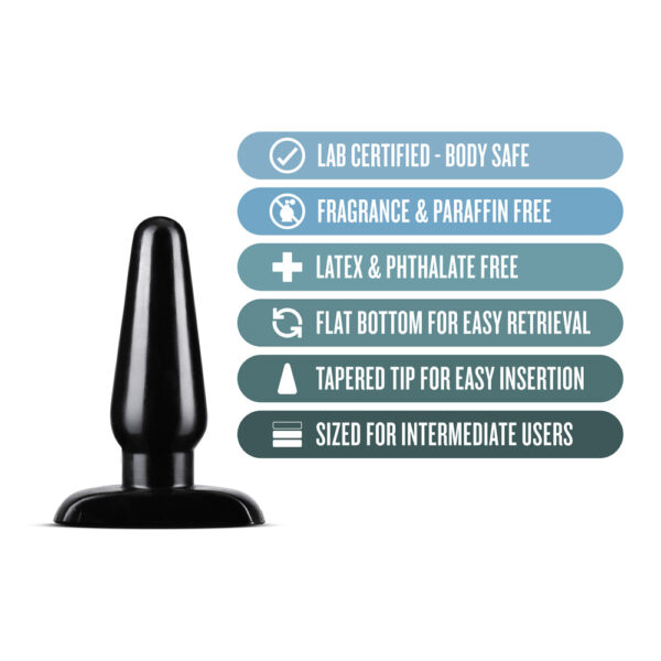 Anal Adventures Basic Anal Plug Medium Black - Image 3
