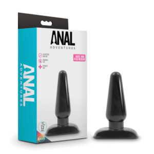 Anal Adventures Basic Anal Plug Medium Black