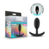 Anal Adventures Platinum Silicone Vibra Slim Plug Medium Black