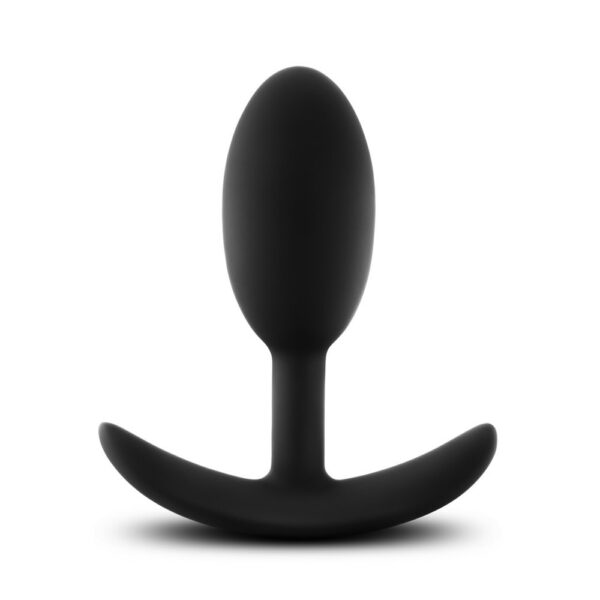 Anal Adventures Platinum Silicone Vibra Slim Plug Medium Black - Image 2
