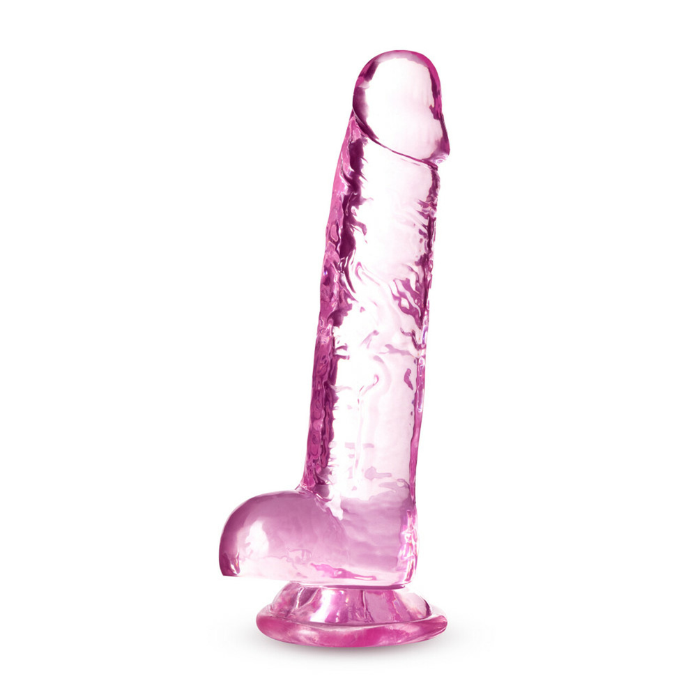 Naturally Yours 7" Crystalline Dildo Rose 2 Naturally Yours 7" Crystalline Dildo Rose - Image 2