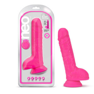 Neo 9" Dual Density Dildo Neon Pink