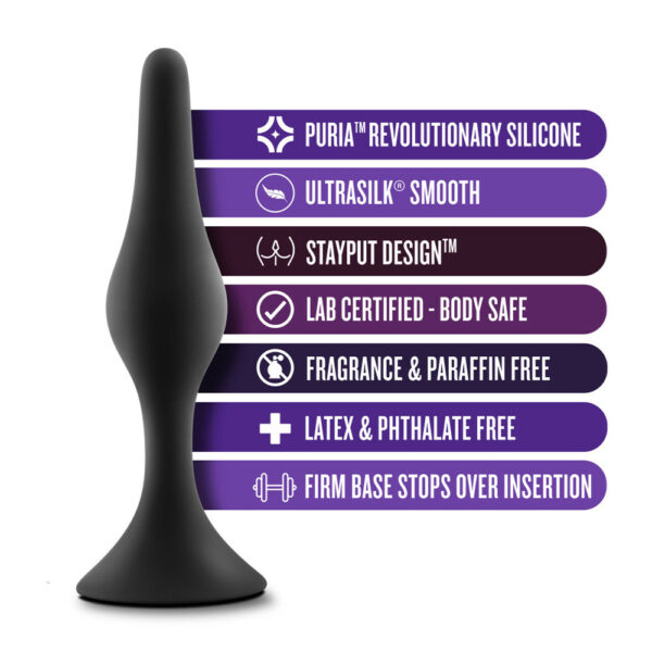 Anal Adventures Platinum Silicone Beginner Plug Kit Black - Image 3