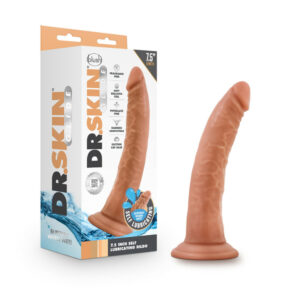 Dr. Skin Glide 7.5" Self Lubricating Dildo Mocha