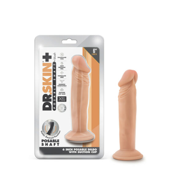 Dr. Skin Plus 6" Posable Dildo Vanilla
