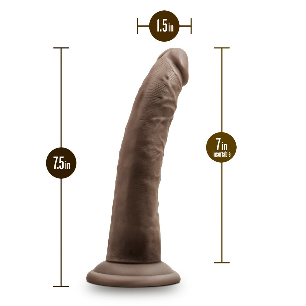 Dr. Skin Plus 7" Posable Dildo Chocolate 3 Dr. Skin Plus 7" Posable Dildo Chocolate - Image 3