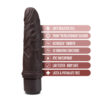 Dr. Skin Silicone Dr. Robert 7'' Vibrating Dildo Brown - Image 2