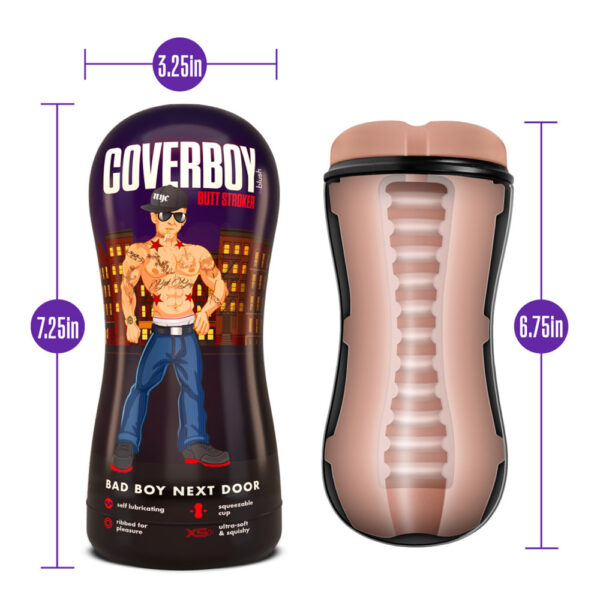 Coverboy Bad Boy Next Door Self Lubricating Stroker Beige - Image 3