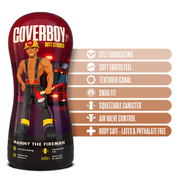 Loverboy Manny The Fireman Self Lubricating Stroker Tan - Image 2