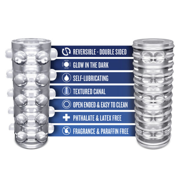 Rize Swich Glow In The Dark Self-Lubricating Stroker Clear - Image 2