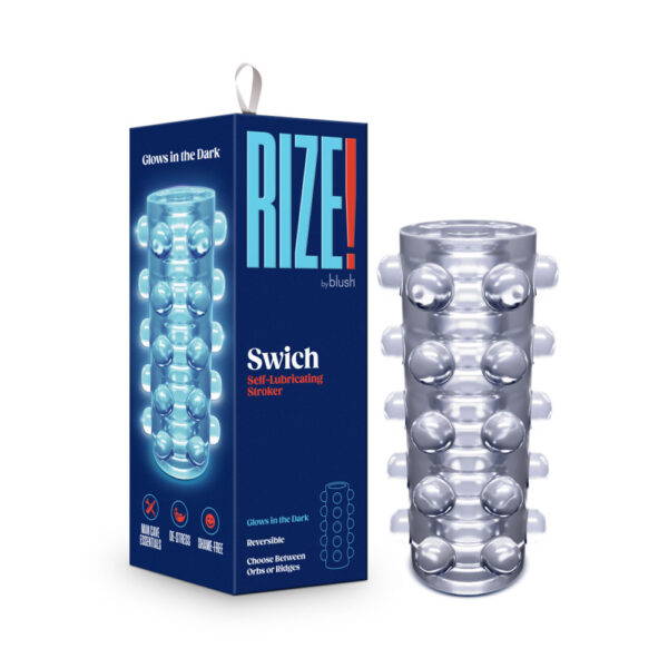 Rize Swich Glow In The Dark Self-Lubricating Stroker Clear