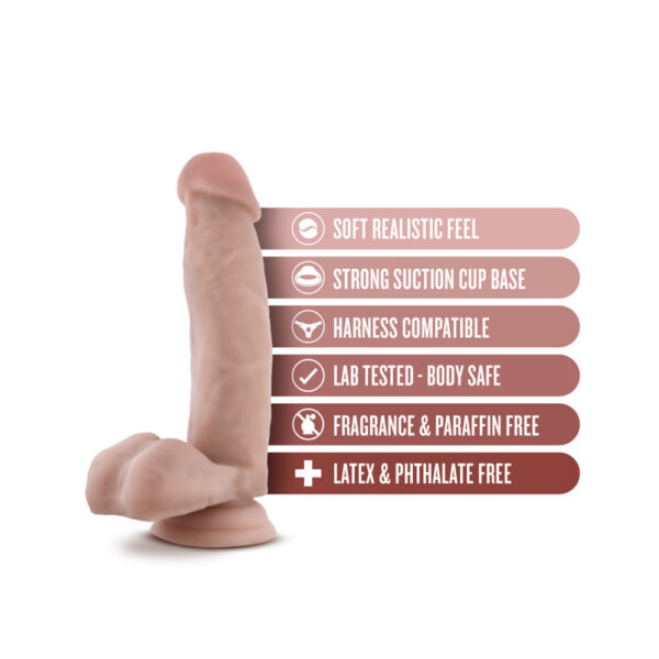 Dr. Skin Dr. Mark 7" Dildo With Balls Beige - Image 2