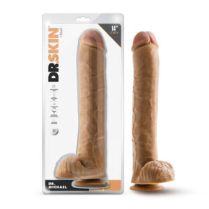 Dr. Skin Dr. Michael 14" Dildo With Balls Tan