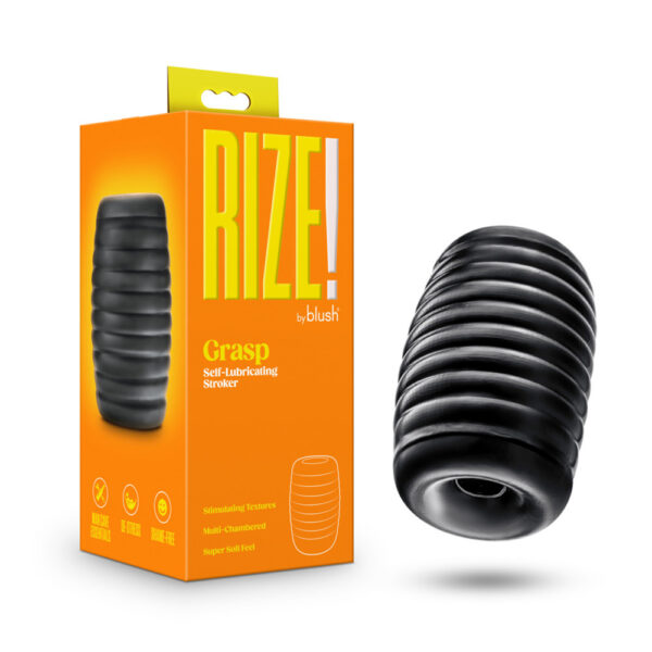 Rize Grasp Self-Lubricating Stroker Black